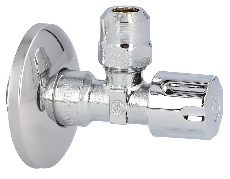 Schlösser Eckregulierventil 1/2"x3/8"x10 mit Teflonring Schlösser Eckregulierventil 1/2"x3/8"x10 mit Teflonring
