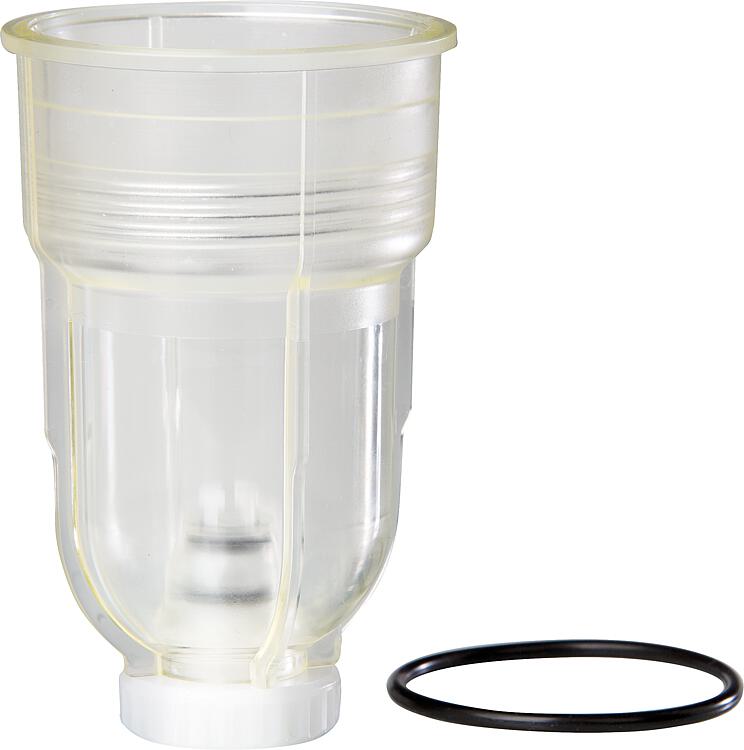 Klarsicht-Filtertasse mit Entleervorrichtung passend für FloCo-Top-1C/-2CM Klarsicht-Filtertasse mit Entleervorrichtung passend für FloCo-Top-1C/-2CM