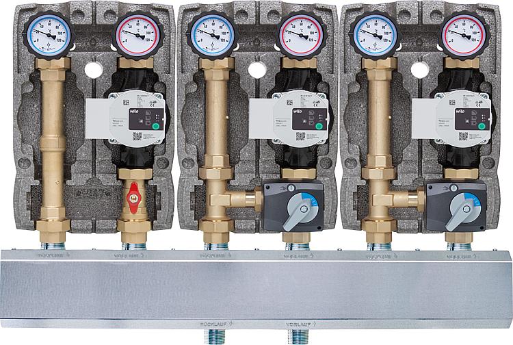 Modulverteilergruppe Easyflow 1xDirektkreis,2xMischerkreis Typ DiMIMI25