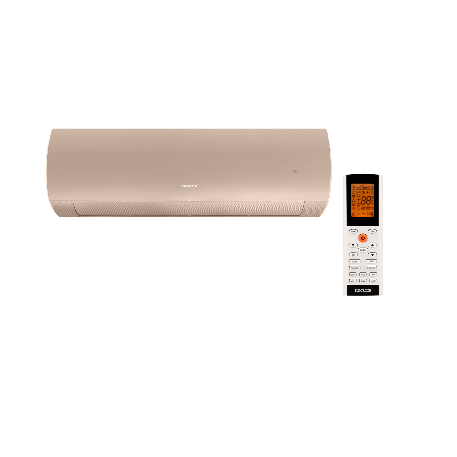 Sinclair, Terrel Wandgerät Champagner 7,1 kW Kühlen / 7,8 kW Heizen Sinclair, Terrel Wandgerät Champagner 7,1 kW Kühlen / 7,8 kW Heizen