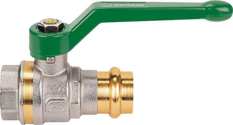 Messingkugelhahn IG Press Fitting mit Alu Handhebel 15 x 1/2" Messingkugelhahn IG Press Fitting mit Alu Handhebel 15 x 1/2"
