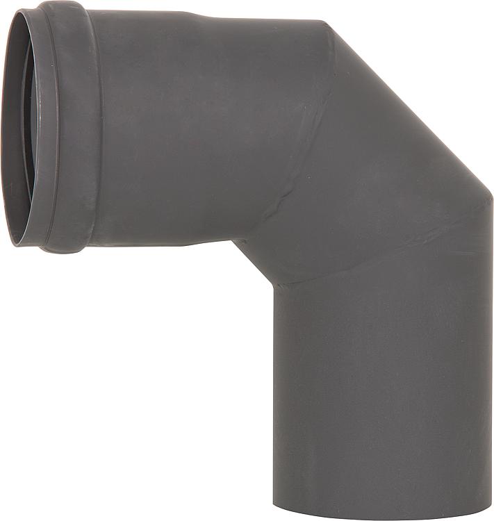 Pellet-Abgasrohr-Bogen 90 Drm. 80mm, lackiert mit Silikondichtung Pellet-Abgasrohr-Bogen 90 Drm. 80mm, lackiert mit Silikondichtung
