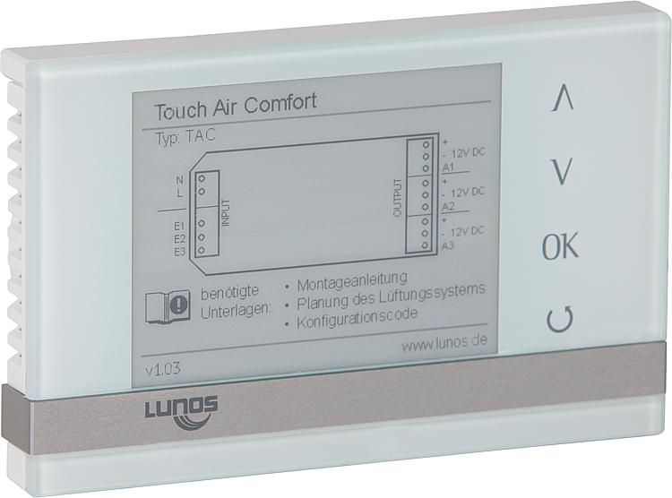 Komfortsteuerung Lunos Touch Air für e und E go, inkl. Einbaudose Komfortsteuerung Lunos Touch Air für e und E go, inkl. Einbaudose
