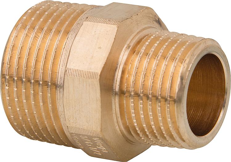 Rotguß-Gewindefitting Doppelnippel reduziert Typ 3245 3/4" X 1/2" Rotguß-Gewindefitting Doppelnippel reduziert Typ 3245 3/4" X 1/2"