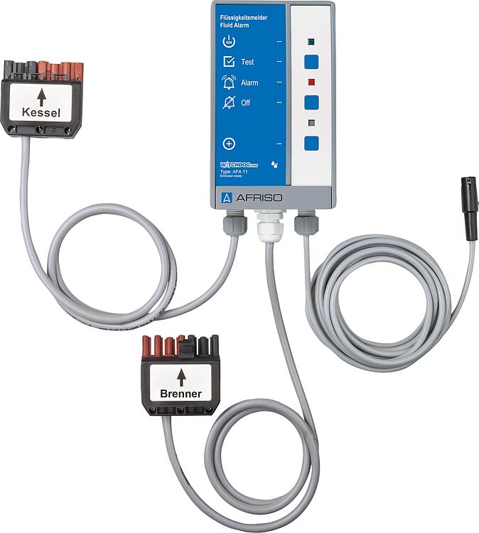Flüssigkeits-Warnmelder AFA 11 BAS 230 V, mit Brenneranschluss-Set Flüssigkeits-Warnmelder AFA 11 BAS 230 V, mit Brenneranschluss-Set
