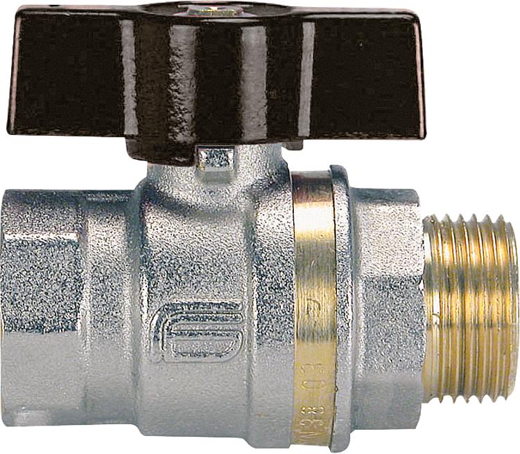 Messingkugelhahn AG/IG 1" mit Alu-Flügelgriff Messingkugelhahn AG/IG 1" mit Alu-Flügelgriff
