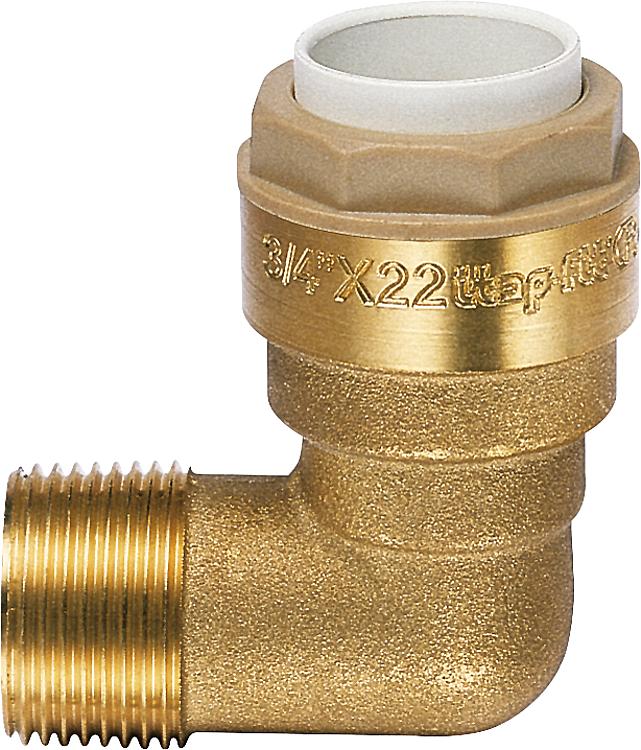 Steckfitting Übergangswinkel, 12mm x 3/8" AG Steckfitting Übergangswinkel, 12mm x 3/8" AG