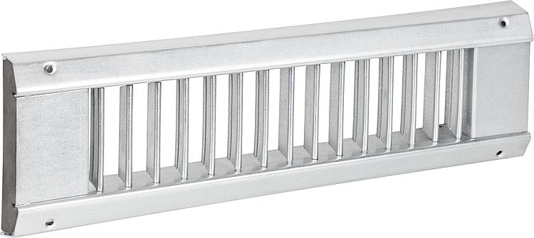Rohreinbaugitter RGS verzinkt 425 x 75mm, mit verstellbaren Lamellen Rohreinbaugitter RGS verzinkt 425 x 75mm, mit verstellbaren Lamellen