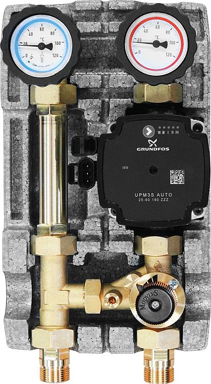 Heizkreisset Easyflow DN20 (3/4") mit 3 Wege Mischer ohne Mischermotor mit Pumpe Grundfos UPM3S AUTO 15-60 Heizkreisset Easyflow DN20 (3/4") mit 3 Wege Mischer ohne Mischermotor mit Pumpe Grundfos UPM3S AUTO 15-60