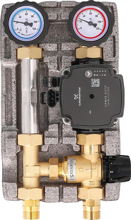 Heizkreisset Easyflow DN20 Konstantwert-Regelkreis,thermisch 20-43° und Wärmezählerstrecke mit Pumpe Grundfos UPM3S AUTO 15-60, Heizkreisset Easyflow DN20 Konstantwert-Regelkreis,thermisch 20-43° und Wärmezählerstrecke mit Pumpe Grundfos UPM3S AUTO 15-60,