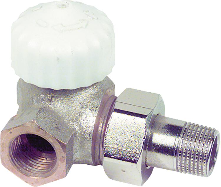 Heimeier Thermostatventil V-exact II Rotguß vernickelt R 1/2"Winkeleck links Heimeier Thermostatventil V-exact II Rotguß vernickelt R 1/2"Winkeleck links