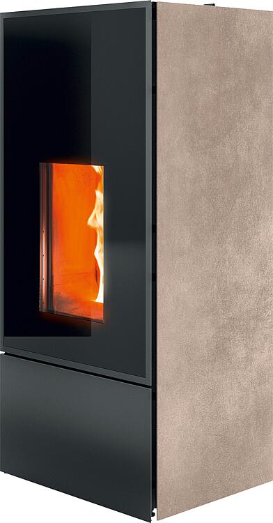 Pelletofen EIKO Natural Matic 6 Core R, Grundgerät mit Verkleidung Materia Tortora Stein, 6,0 KW Pelletofen EIKO Natural Matic 6 Core R, Grundgerät mit Verkleidung Materia Tortora Stein, 6,0 KW