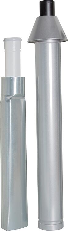 Dachdurchführung Skobifix XXs, DN 80/125, silber, 1,0m Dachdurchführung Skobifix XXs, DN 80/125, silber, 1,0m