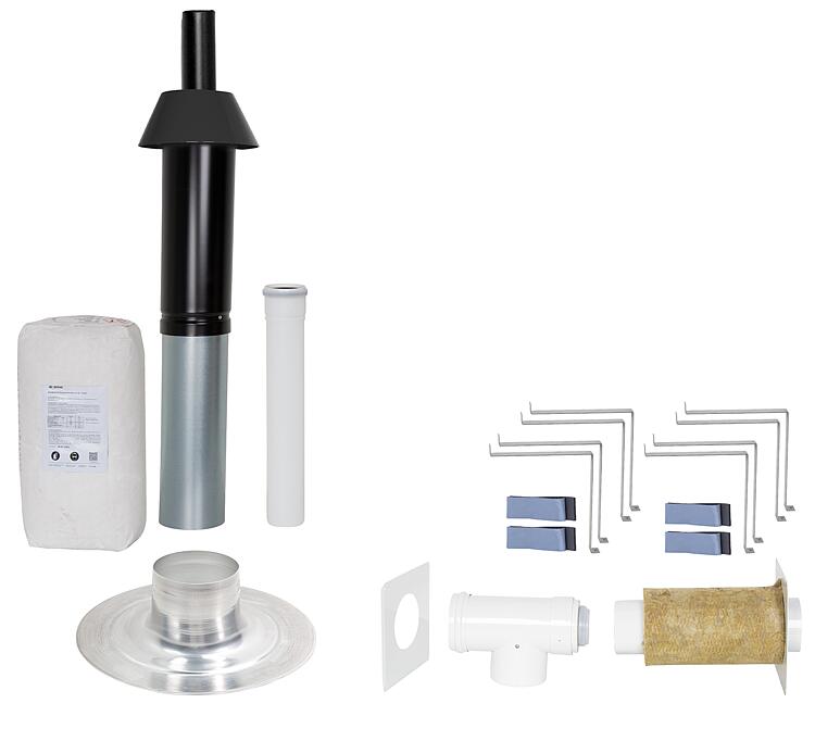 Grundpaket Porifix, Flachdach, DN 60/100, 0,4m Grundpaket Porifix, Flachdach, DN 60/100, 0,4m
