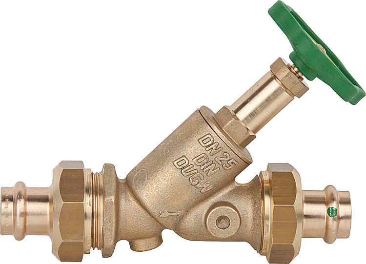 Freistromventil mit Pressverschraubung-Viega DN 25/22mm nichtst. Spindel Freistromventil mit Pressverschraubung-Viega DN 25/22mm nichtst. Spindel