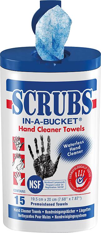 Handreinigungstücher SCRUBS, 1 Behälter á 15 Tücher Handreinigungstücher SCRUBS, 1 Behälter á 15 Tücher