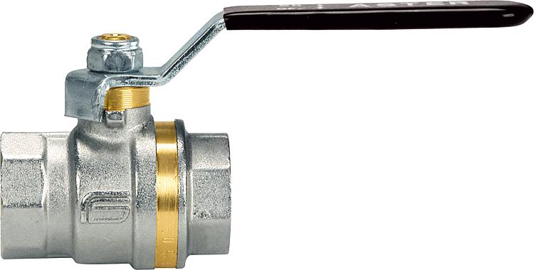 Messingkugelhahn IG/IG 1 1/2" mit Stahl-Handhebel Messingkugelhahn IG/IG 1 1/2" mit Stahl-Handhebel