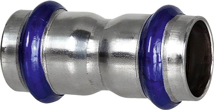 Edelstahl Pressfitting V-Kontur Muffe 54mm Edelstahl Pressfitting V-Kontur Muffe 54mm