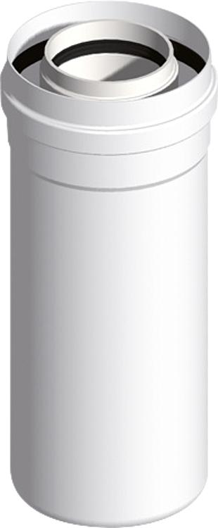 Kunststoff-Abgassystem Rohr 500 mm, kürzbar, konzentrisch - DN 60/100 Kunststoff-Abgassystem Rohr 500 mm, kürzbar, konzentrisch - DN 60/100