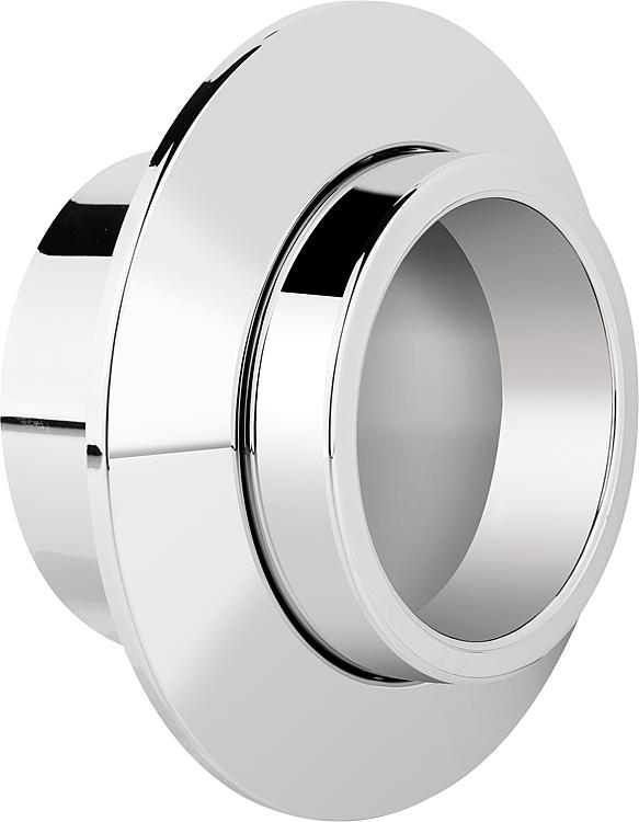 Rosetten-Set 2-teilig Ø125mm mit Schutzhülse verchromt Rosetten-Set 2-teilig Ø125mm mit Schutzhülse verchromt