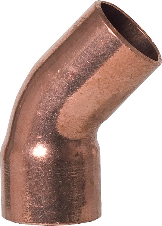 Kupfer-Lötfitting Bogen 45  i/a 5040 16mm