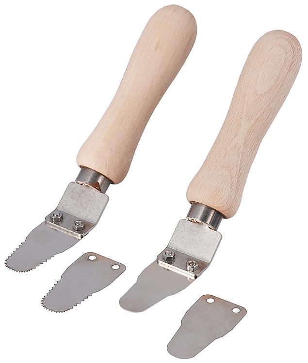 Wärmetauscher Reinigungsset für Edelstahlwärmetauscher, inkl. 2 Ersatzklingen 0,4mm