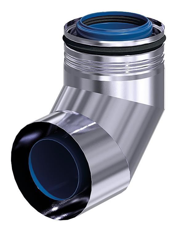 CondensBlue VA Aussenwand Bogen 87  DN 60/100 CondensBlue VA Aussenwand Bogen 87  DN 60/100
