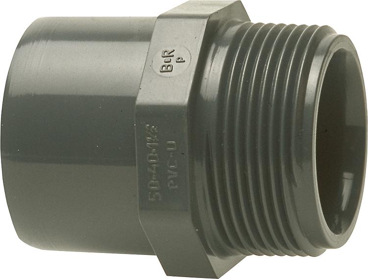 PVC-U - Klebefitting Übergangs-Muffennippel, 16/12 mm x 3/8", AG PVC-U - Klebefitting Übergangs-Muffennippel, 16/12 mm x 3/8", AG