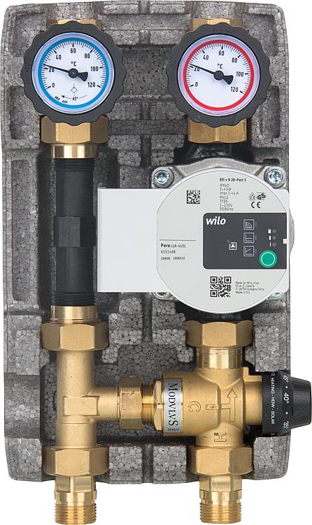Heizkreisset Easyflow DN20(3/4"),Festwert 20-43 C, WMZ-Strecke,Wilo Para 15/6 SC Heizkreisset Easyflow DN20(3/4"),Festwert 20-43 C, WMZ-Strecke,Wilo Para 15/6 SC