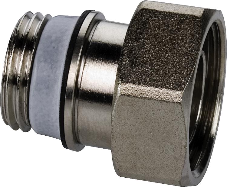 Anschlussverschraubung mit Eurokonus, DN10 3/8" AG x 5/8" ÜWM Eurokonus, vernick