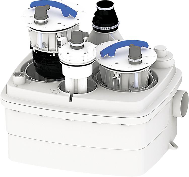 Abwasserhebeanlage Sanicubic 2Classic WP 230V 2x1,5KW Motor, für komplette Wohneinheiten Abwasserhebeanlage Sanicubic 2Classic WP 230V 2x1,5KW Motor, für komplette Wohneinheiten