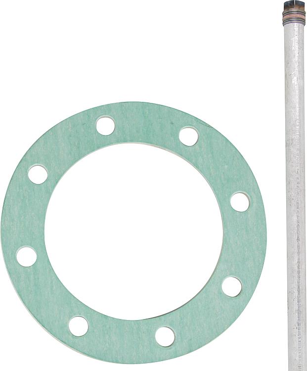 Wartungsset für Speicher mit Flanschdichtung 180mm und Magnesiumanode 1 1/4" Wartungsset für Speicher mit Flanschdichtung 180mm und Magnesiumanode 1 1/4"