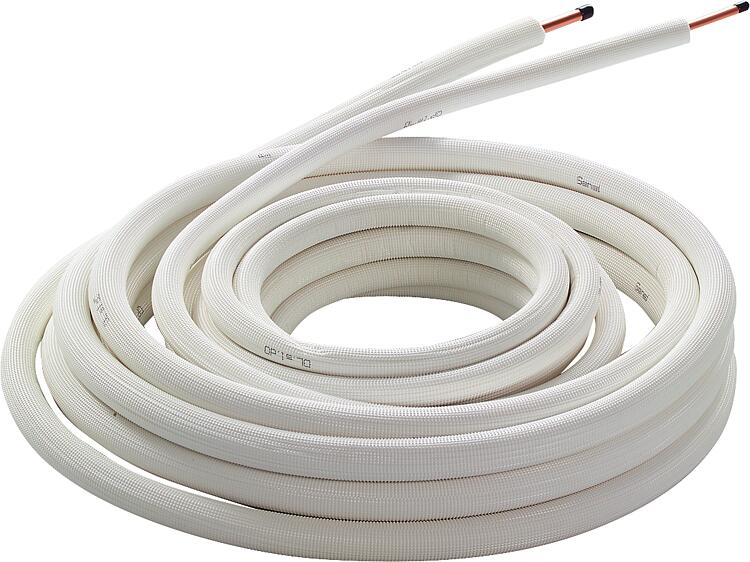 Kältemittelleitung, 2-fach 1/4" - 1/2", für WKF80, Meterware Kältemittelleitung, 2-fach 1/4" - 1/2", für WKF80, Meterware