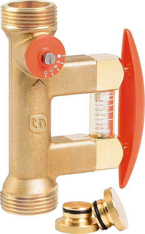 Abgleichventil Tacosetter Bypass Solar 185, DN 20 AG 1"x1", 2-12l/min, Kvs: 2,2 Abgleichventil Tacosetter Bypass Solar 185, DN 20 AG 1"x1", 2-12l/min, Kvs: 2,2