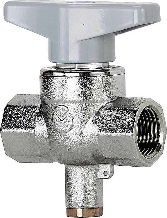 Kugelhahn 3/4" IGxIG mit Flügelgriff und Fühleranschluss Kugelhahn 3/4" IGxIG mit Flügelgriff und Fühleranschluss