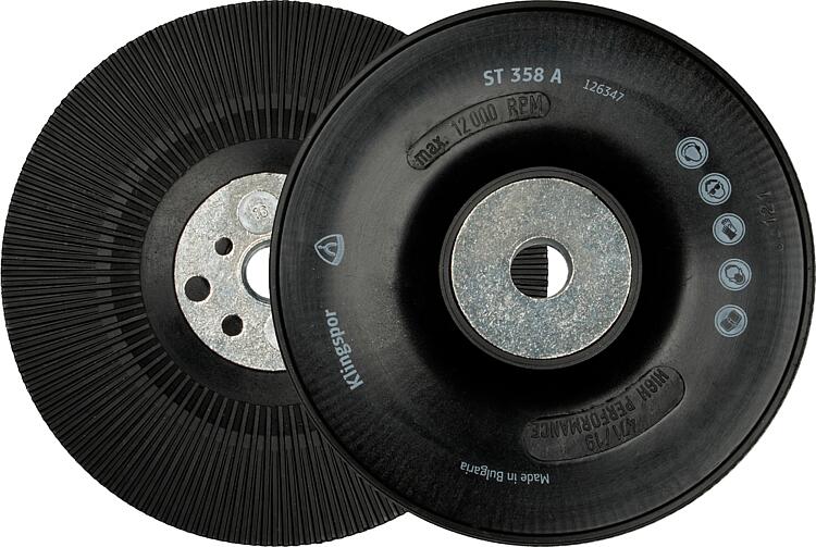 Stützteller Klingspor ST358A, gerippt/hart, M 14, Ø 125 mm