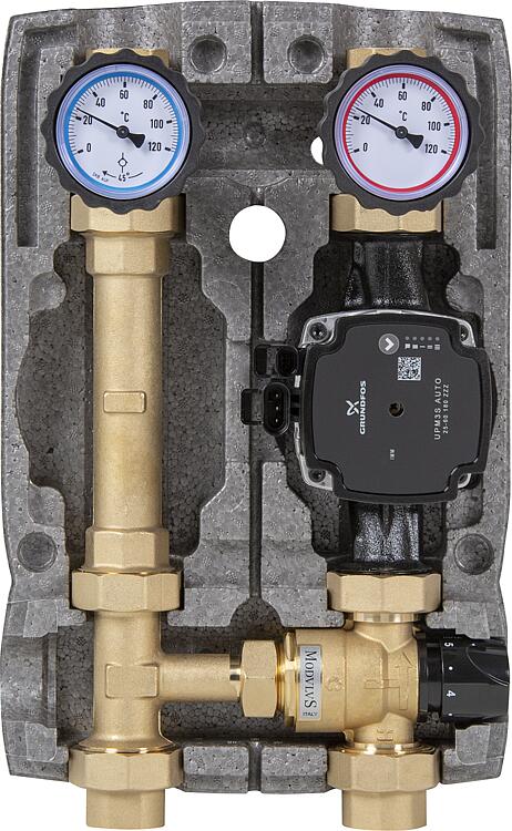 Heizkreisset Easyflow DN25(1")Konstantwert-Regelkreis thermisch 20-45°C, Pumpe Grundfos UPM3S AUTO 25-60 Heizkreisset Easyflow DN25(1")Konstantwert-Regelkreis thermisch 20-45°C, Pumpe Grundfos UPM3S AUTO 25-60