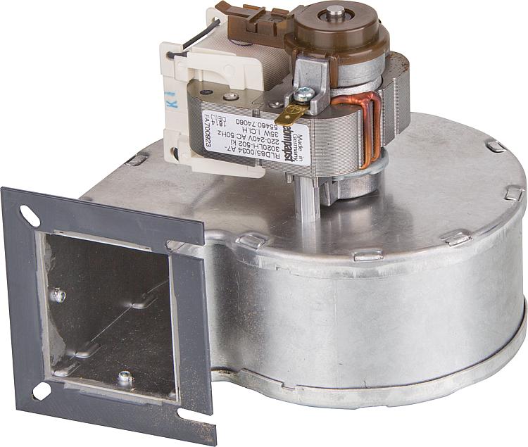Brennerventilator Drehzahlge- steuert mit Luftklappe für Atmos Brenner A25