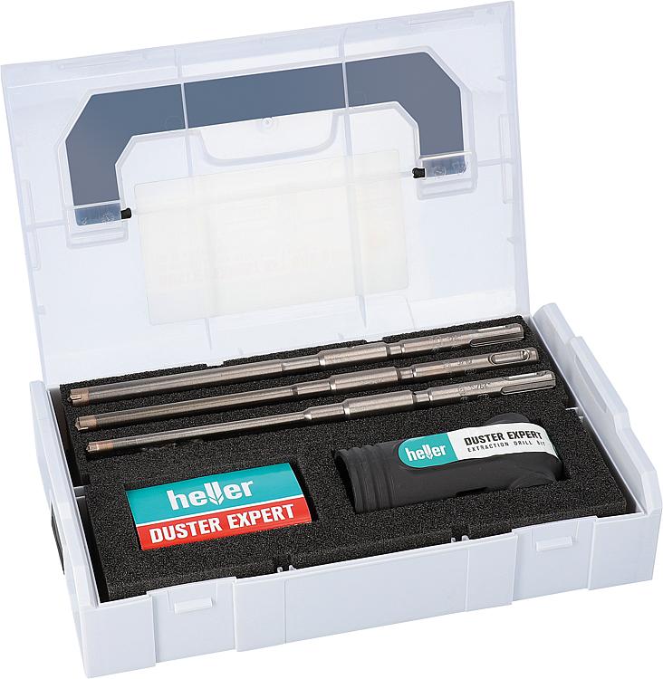 Absaugbohrer-Set HELLER DUSTER EXPERT 3-teilig SDS-Plus Ø 6,8 und 10mm Absaugbohrer-Set HELLER DUSTER EXPERT 3-teilig SDS-Plus Ø 6,8 und 10mm