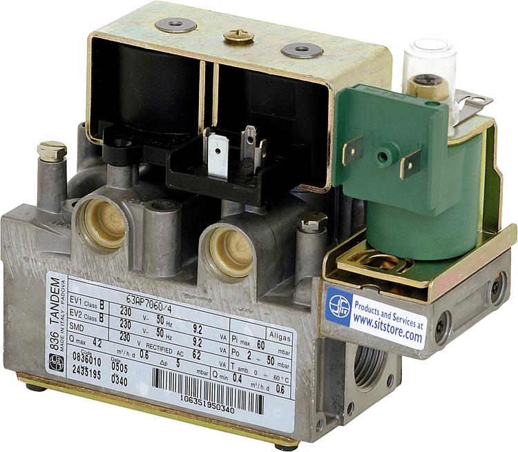 Gas-Kombiventil TANDEM 836 EV1/EV2 = 220/240 V - 50 Hz Ref. 0.836.010
