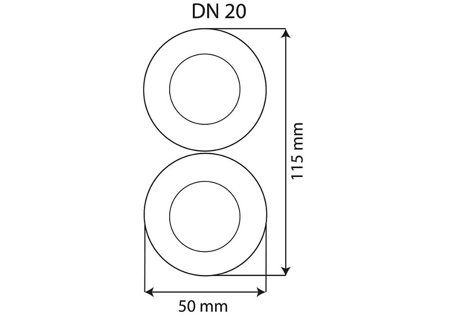 Solar-Flexrohr 2 in 2 DN 20, 5m mit Isolierung und Fühlerkabel