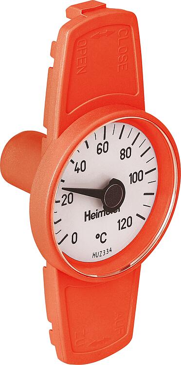 Thermometer zu Globo- Kugelhahn rot zumNachrüsten für DN10-32 Thermometer zu Globo- Kugelhahn rot zumNachrüsten für DN10-32