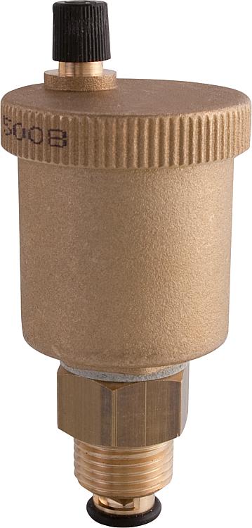 Schnellentlüfter Minical Typ 5021, DN15(1/2") AG mit Absperrung, aus Messing Schnellentlüfter Minical Typ 5021, DN15(1/2") AG mit Absperrung, aus Messing