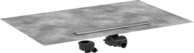 Hansgrohe RainDrain Allround Komplettset f. Standard-/flache Installation, Edelstahl gebürstet, 700