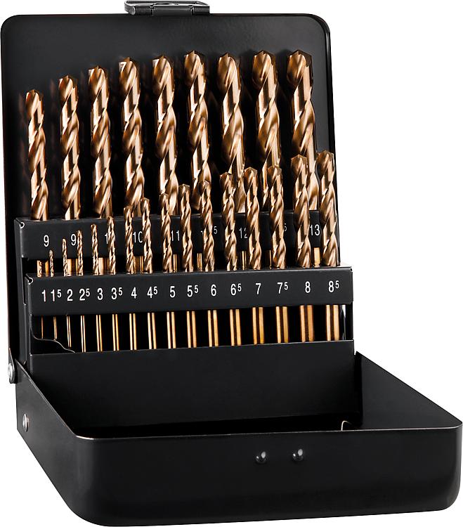 HSS-Co Spiralbohrer-Set ALPEN 25-teilig DIN 338 RN