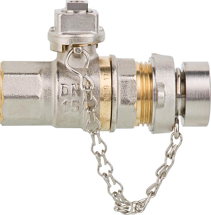 Kugelhahn Tappy Verschluss mit Vierkantkappe 1/2", ohne Griff PN40, DN15 1/2" IG Kugelhahn Tappy Verschluss mit Vierkantkappe 1/2", ohne Griff PN40, DN15 1/2" IG