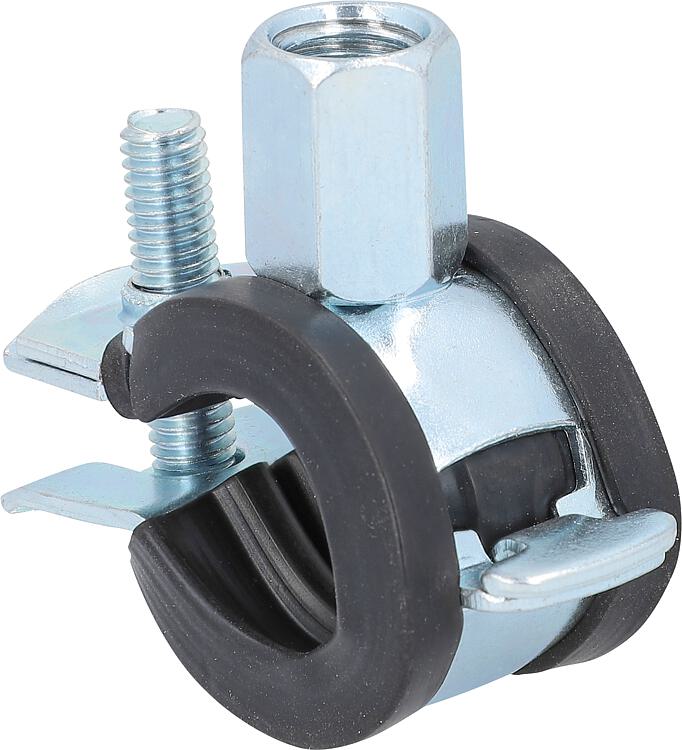 Gelenkrohrschelle 1/4" M8/M10, verzinkt Spannbereich 12 - 14mm