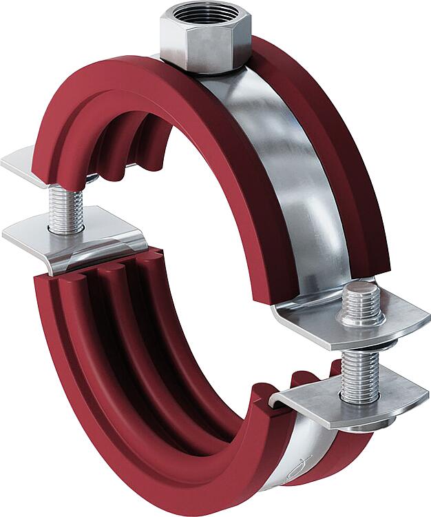 Silikonrohrschelle FRSH 15-19 (3/8"), M8 verzinkt