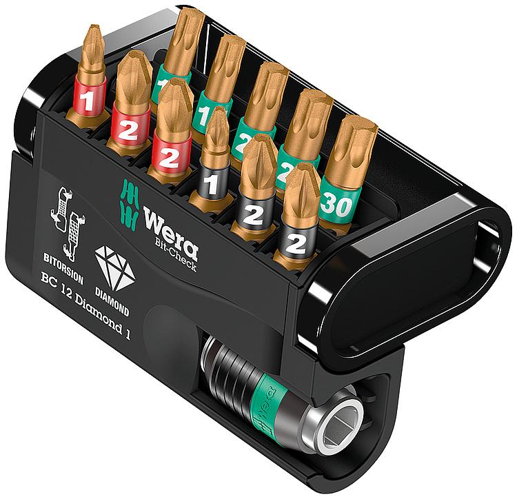 Bitset WERA Bit-Check Diamond 1 12-teilig mit Bithalter, Diamantbeschichtet Bitset WERA Bit-Check Diamond 1 12-teilig mit Bithalter, Diamantbeschichtet