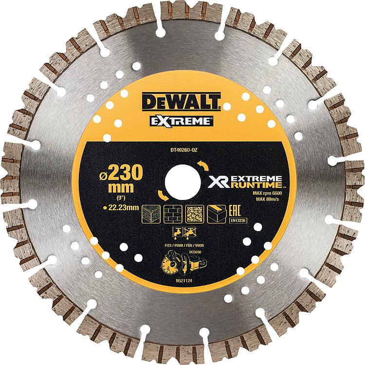 Diamant-Trennscheibe DeWALT XR Extreme Runtime 230x22,23mm Diamant-Trennscheibe DeWALT XR Extreme Runtime 230x22,23mm